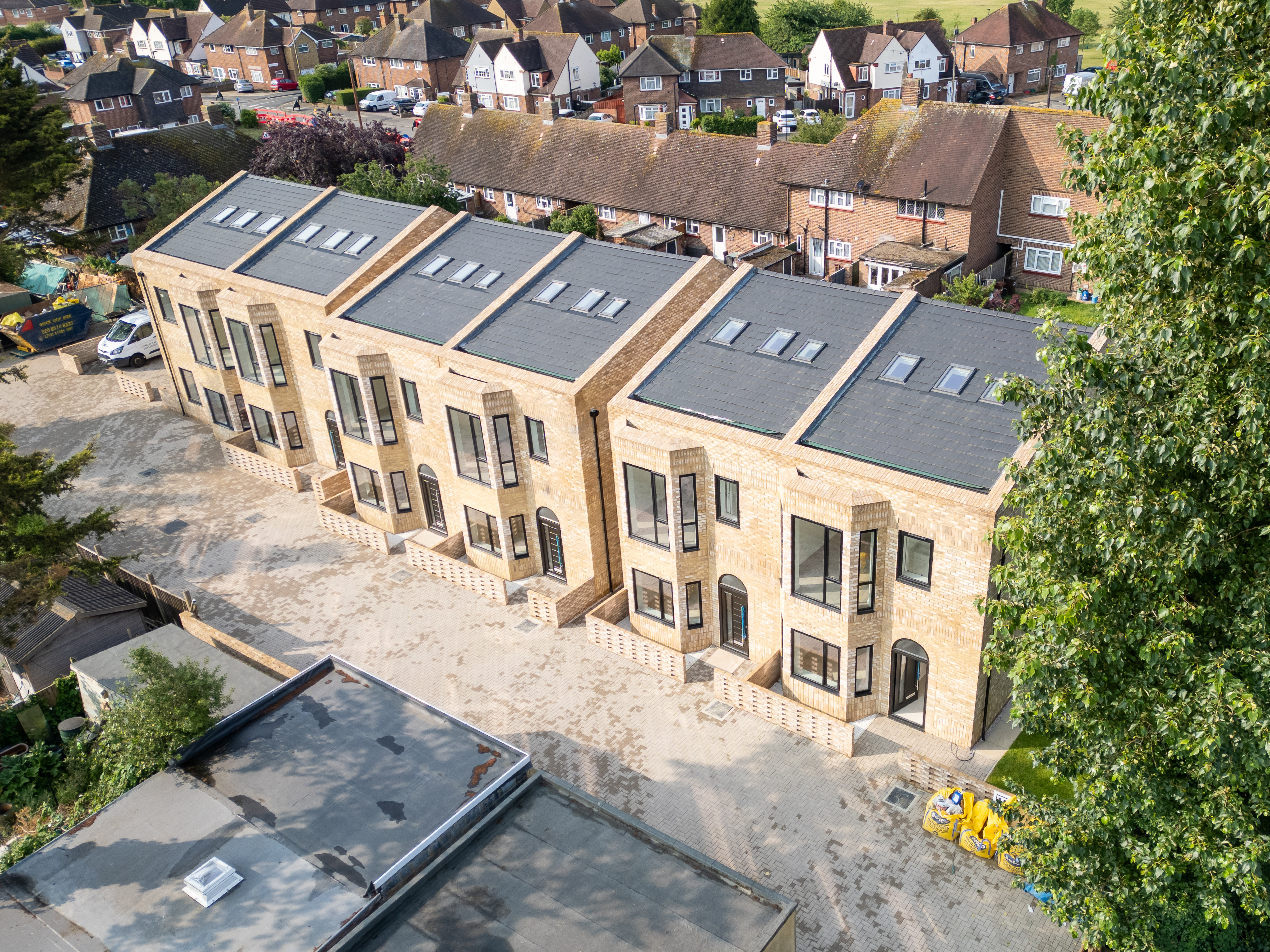 Aerial overview front elevation